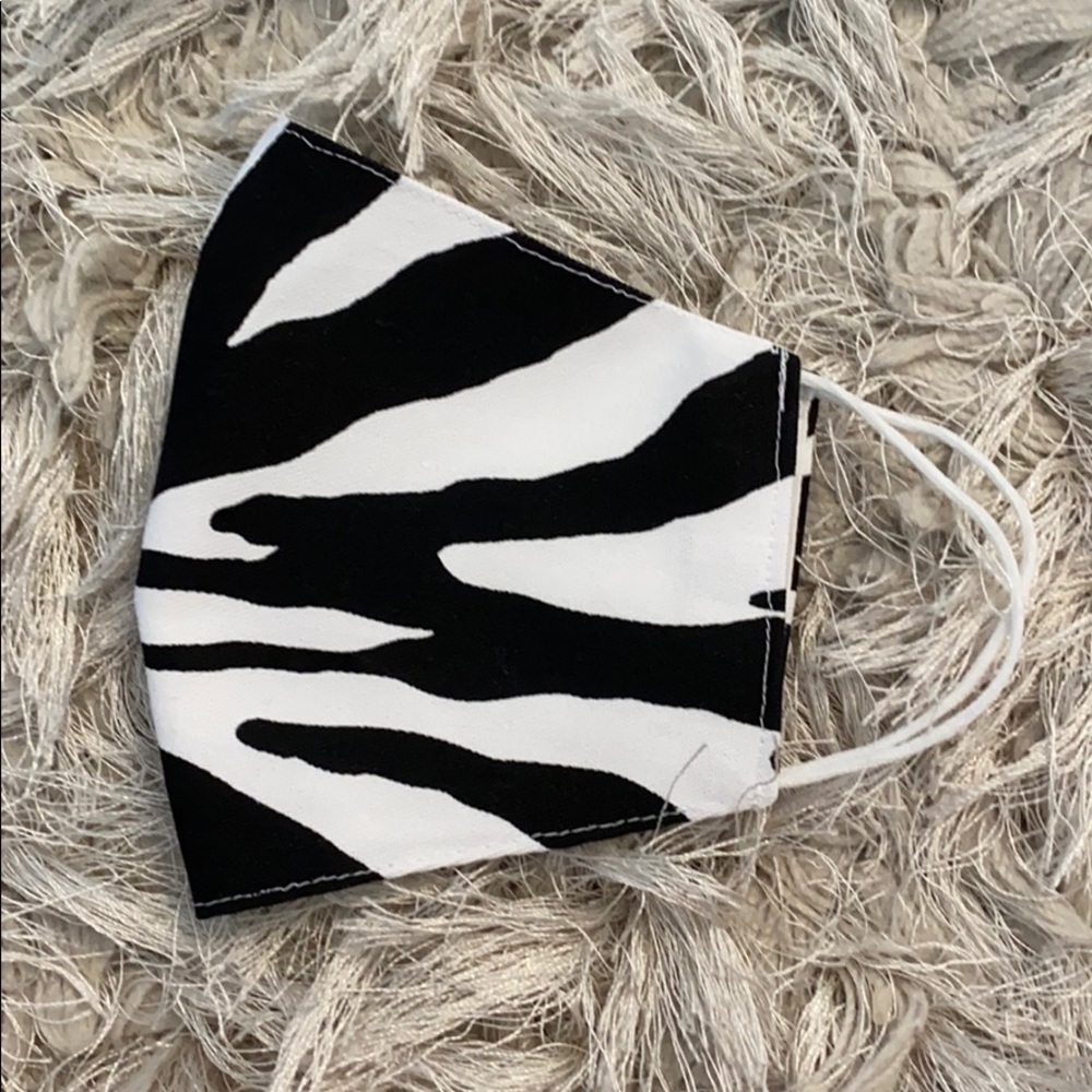 Zebra print face mask